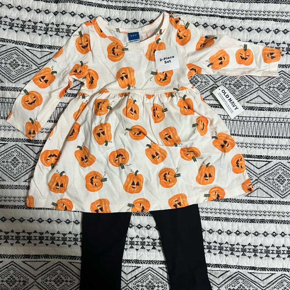 Old Navy Halloween Orange and White Pumpkin Costume